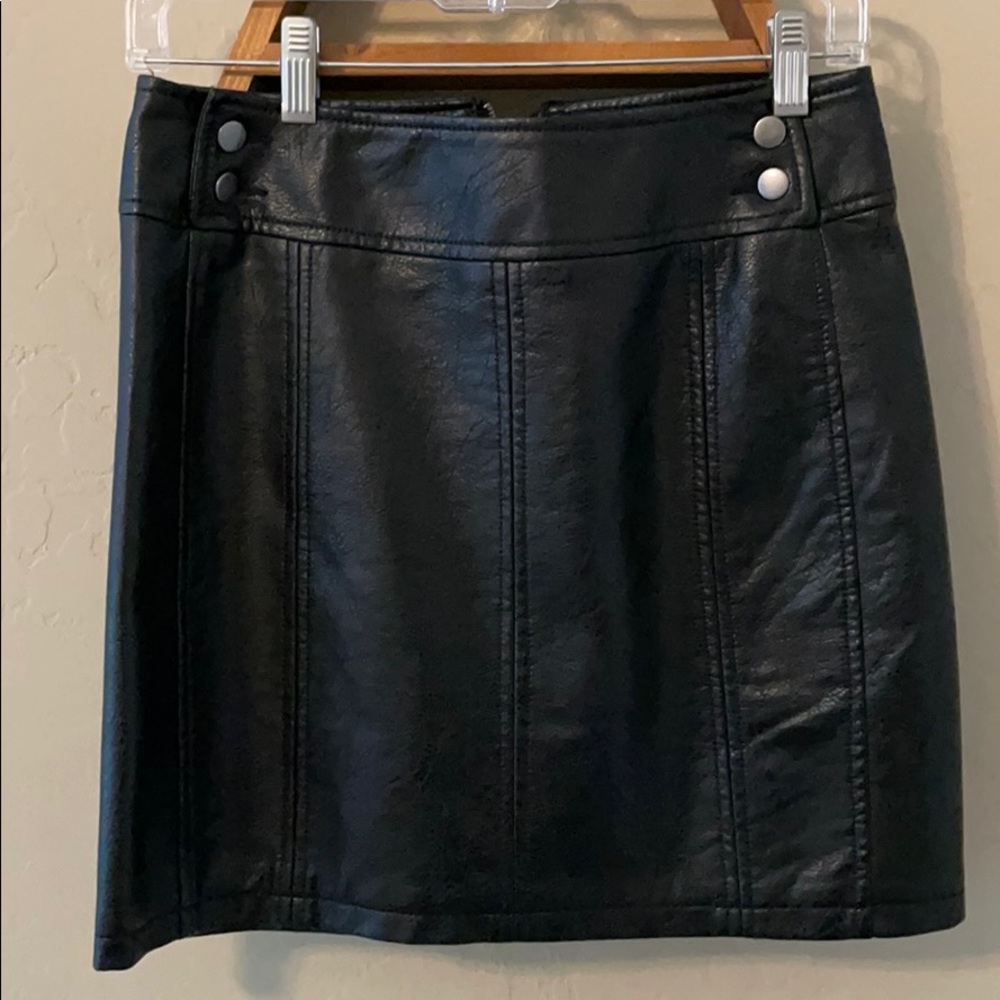 Free people vegan leather mini skirt NWT